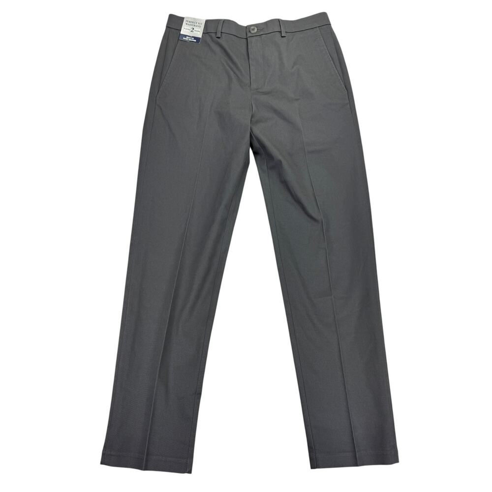 Haggar Mens Premium Iron Free Straight Fit Stretch Dress Pants Dark Gray 30x30